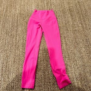 Sonic Pink Lululemon Align Leggings 25" inseam